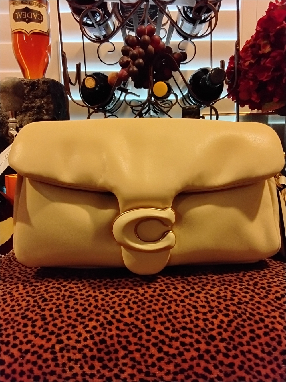 Coach Cream Leather Pillow Shoulder Bag